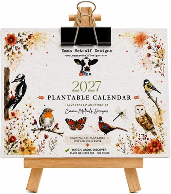 Plantable Seed Calendar 2027 - 13 Pages
