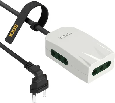 iLOCK Mini Power Strip - 3 منافذ (3 متر، أبيض) - توفير 38%