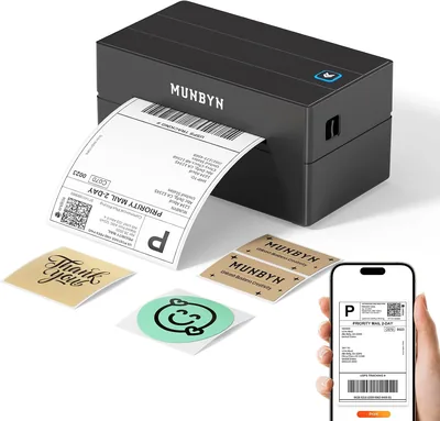 MUNBYN Shipping Label Printer - 25 Labels