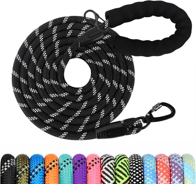 Dog Lead, 1.2M/1.5M/2M/3M/5M/10M/15M/20M/30M Dog Training Leash, Long Leash with Padded Handle for S