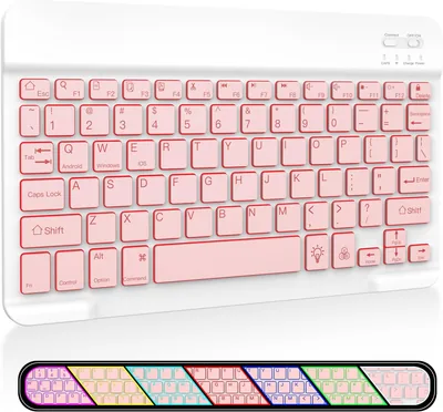 XIWMIX Slim 7 Color Backlit Bluetooth Keyboard