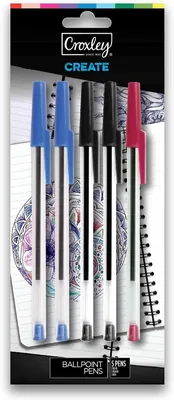 Croxley Create Ballpoint Pen - Assorted, Pack of 5 Best Deal