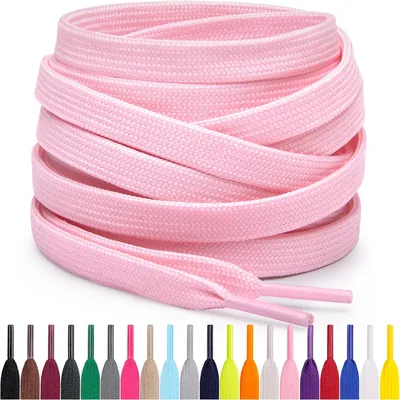 Lacets plats pour baskets Miscly, diverses longueurs et couleurs disponibles