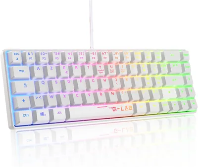 Clavier de jeu G-Lab Keyz Hydrogen 60% Compact Semi-Mécanique Azerty