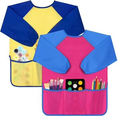 Mumoobear Kids Art Smock 2-Pack - Waterproof & BPA-Free