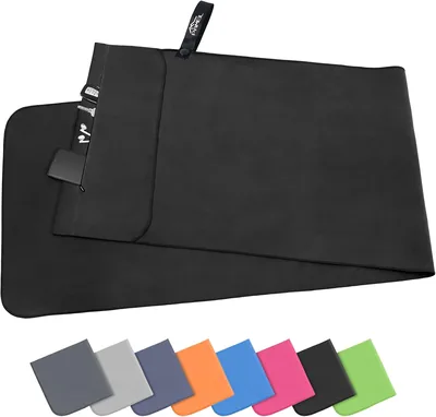 Tovaglia da Palestra Pameil | Asciugamano Microfibra 120 x 50 cm con Tasca a Zip