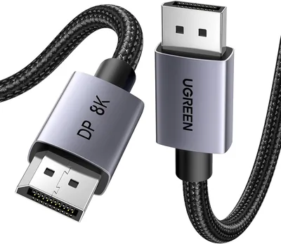 UGEN 8K DisplayPort Kabel 1.4 8K 60Hz 4K 240Hz VESA Goedgekeurd (2M) | Aluminium DP Kabel 32.4Gbps, Compatibel met HDR, Gratis