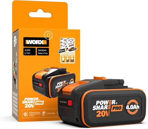 WORX WA3644 Original PowerShare Pro Battery 20 V - 4.0 Ah Li-Ion