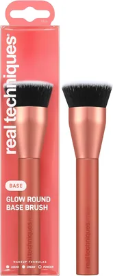 Real Techniques Glow Round Base Brush - Buff & Blend Liquid/Cream Makeup