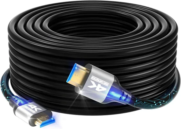 Câble HDMI Zazalon 10M (4K@60Hz 18Gbps) Connecteurs Dorés Platinés - Compatible avec Blu-ray, Playstation, Ordinateur Portable