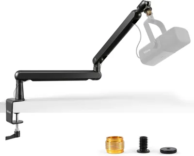 Support de Microphone FIFINE, Bras Ajustable, avec Clip et Adaptateur, pour Podcast