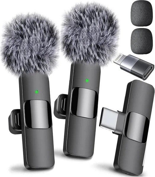 Mini Mic Pro (Latest Model) - Professional Wireless Microphone for iPhone, iPad, Android, Lavalier Microphone for Video Recording
