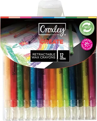 Croxley CRA1912 Create Retractable Wax 12 Crayons 20% Off