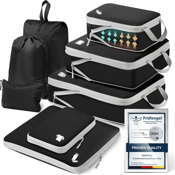 Samfolk Compression Packing Cubes for Suitcases