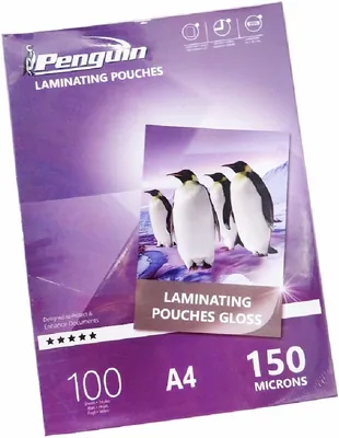 Penguin 150 Microns A4 Gloss Laminating Pouches - 100 Pack - 15% Off