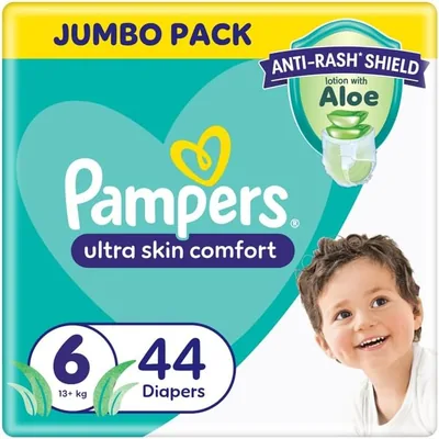 Pampers Baby Dry - Size 6 Jumbo Pack (44 Nappies) Lotion with Aloe 36% Off