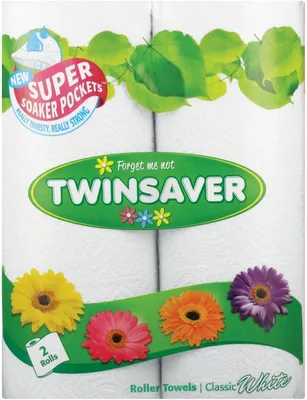 Twinsaver White Kitchen Roll Towels 2 Pack | Best Deal