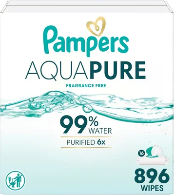 Pampers Aqua Pure Sensitive Wipes 896ct (16 Packs), Best Deal