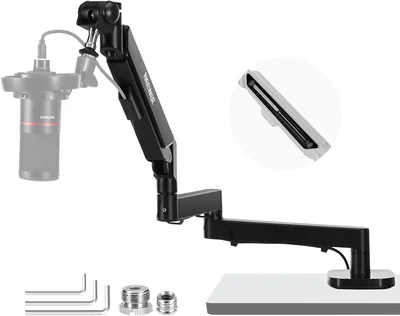 Neewer Low Profile Mic Arm Desk Mount, 360° Swivel Boom with Damping