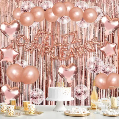 Globos de Cumpleaños FELIUP con Letrero Español 'Feliz Cumpleaños' Decoración Metálica para Fiesta Mujer