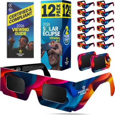 Lunettes de soleil Eclipse Medical King 2026 - Protection solaire ISO 12312-2 - Meilleures affaires