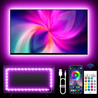KANTUTOE TV Lights RGB LED Strip 4m Music Sync