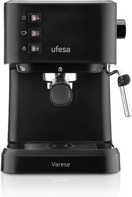 Ufesa Varese Compacto Máquina de Café Espresso y Cappuccino, 1050W, Vaporizador, 20 Bares, 1 o 2 Tazas, 1.5L Reserva, C