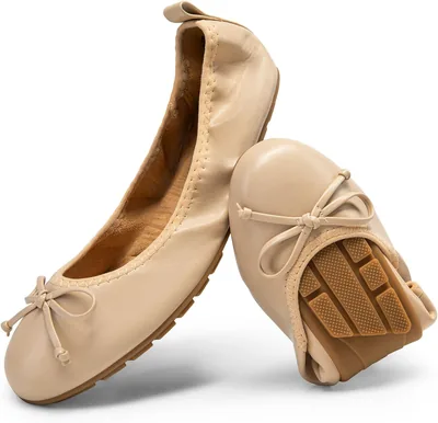 DREAM PAIRS Ballet Flats para Mujer, Balerinas de Cuero Genuino