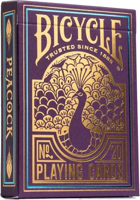 Bicycle Peacock Playing Cards - Purple, Premium Deck for Card Games & Magic Tricks