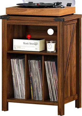 Wood Turntable Stand Cabinet Display Shelf