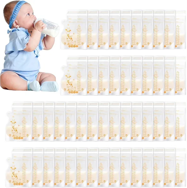 Vinabo 50PCS Breast Milk Storage Containers, 250ML Breast Milk Bag
