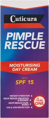 Cuticura Pimple Rescue Moisturiser Day Cream 100ml - Save 36%