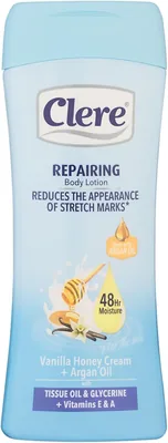 Clere Repairing Body Lotion - Reduces Stretch Marks, 48hr Moisturisation
