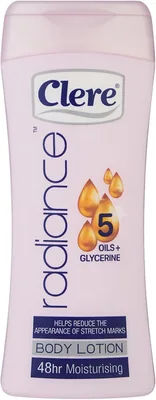 Clere Radiance Body Lotion - 5 Oils + Glycerine, Reduces Stretch Marks, 48hr Moisture, 400ml