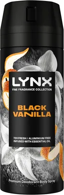 Lynx Black Vanilla Body Spray 85% Off
