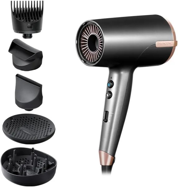 Remington Ionische Haarföhn 120 km/u Snel Droog [5 Accessoires]