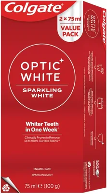 Colgate Optic White Sparkling Whitening Toothpaste 2-Piece Set 75ml (32% Off)