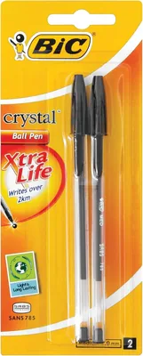 BIC Crystal Xtra Life 2 Pen Black - Best Deal