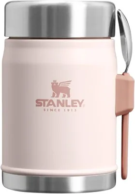 Stanley 1913 Klassieke Voedselpot met Spork, 0,4L - Roze Kwarts | Houdt Maaltijden Warm of Koud voor 7 Uur