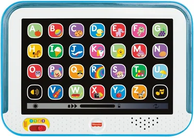 Tableta de aprendizaje Fisher-Price Ríe y Aprende Azul para niños de 1 año