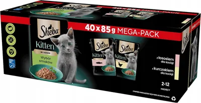 Sheba Mokra karma dla kociąt Kitten wybór smaków w sosie 85 g x 40 sztuk - Najlepsza cena