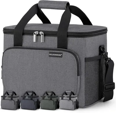 HELDENWERK Kühlbeutel für Essen & Getränke, Isolierter Thermobeutel, Wasserdicht & Leckdicht, Frühstückstasche, Picknick-Lunchtasche, Thermosbeutel