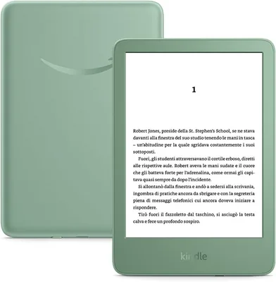 Kindle Amazon Nuovo (16 GB) - Leggero e Compatto con Schermo Senza Riflessi, Pagine più Rapide, Luce di Lettura Regolabile