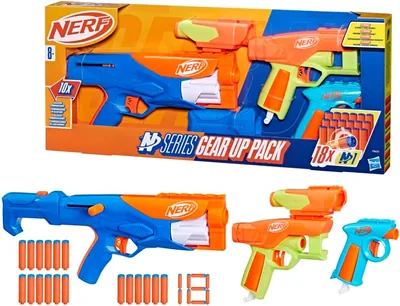 Nerf N Series Gear Up Pack - 3 wyrzutnie + 18 strzałek N1, Najlepsza Oferta