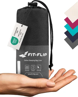 Fit-Flip Ultralichte Cabineslaapzak - Katoen of Microvezel - Dunne Reisslaapzak - Compact & Zacht
