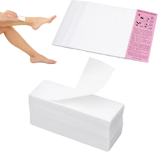 200 Bandes de Cire Non-Tissées pour Cire Chaude et Pâte à Sugar - Amicale pour la Peau - Résistantes à la Déchirure - pour Tout Type de Zone