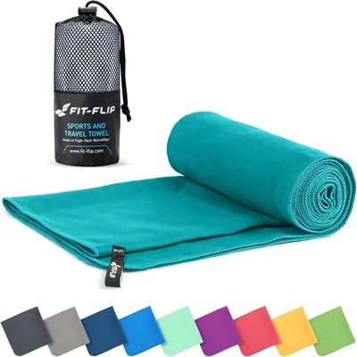 Fit-Flip Microvezeldoeken - 12 Kleuren, 8 Groottes - Compact, Ultralicht & Snel Droogend