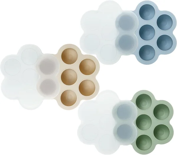PandaEar Set of 3 Baby Food Freezer Trays with Lids