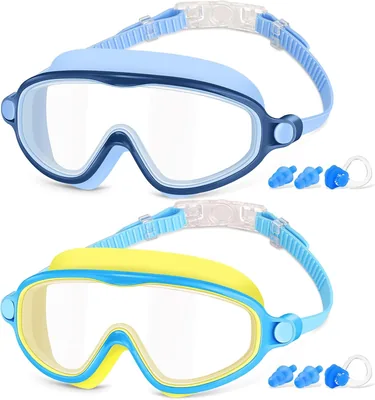 COOLOO Kinder Schwimmbrille 2er-Set: Taucherbrillen für Kinder von 4-14 Jahren, Anti-Fog, UV-Schutz, Kein Austreten