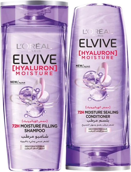 L'OREAL PARIS Elvive Hyaluron Moisture Shampoo 400ML+ Conditioner 360ML